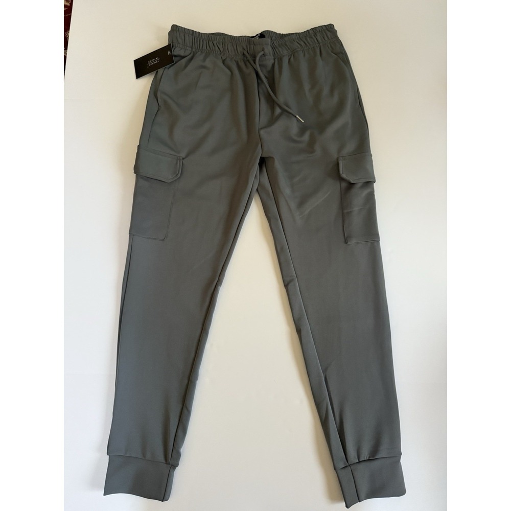 Triumph Over Tragedy Men Large Cargo Jogger Pants Slate Blue Gym Working Out NWT